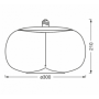 Bec LED vintage (decorativ) OSRAM Amber cu filament magnetic, E27, 2.5W (12W), 120 lm, lumina calda (2700K), clasa energetica G