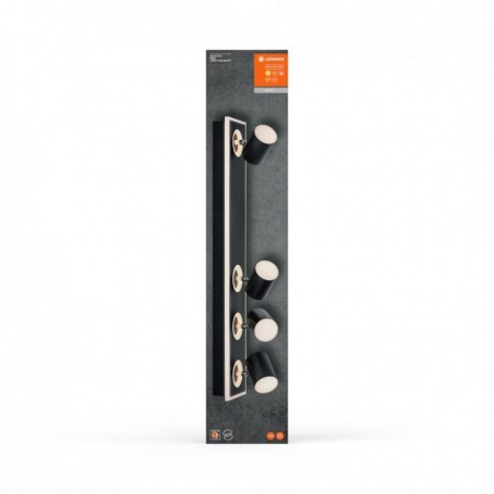 Spot LED cvadruplu ajustabil Ledvance DECOR MARS, 58.5W, 5780 lm, lumina calda (3000K), IP20, 713mm, Negru, clasa energetica F
