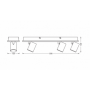 Spot LED triplu ajustabil Ledvance DECOR MARS, 41W, 3100 lm, lumina calda (3000K), IP20, 558mm, Negru, clasa energetica F