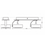 Spot LED dublu ajustabil Ledvance DECOR VENUS, 10.5W, 1000 lm, lumina calda (3000K), IP20, 300mm, Negru, clasa energetica F