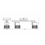 Spot LED dublu ajustabil Ledvance DECOR CORK, 2xGU10, 2x3.4W, 460 lm, lumina calda (2700K), dimabil, IP20, 338mm, Alb, clasa ene