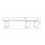Spot LED dublu ajustabil Ledvance DECOR MARS, 29W, 3100 lm, lumina calda (3000K), IP20, 408mm, Alb, clasa energetica F