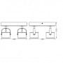 Spot LED cvadruplu ajustabil Ledvance DECOR JUPITER SQUARE, 22W, 2000 lm, lumina calda (3000K), IP20, 260x260mm, Argintiu, clasa