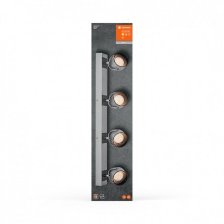 Spot LED cvadruplu ajustabil Ledvance DECOR JUPITER, 22W, 2000 lm, lumina calda (3000K), IP20, 700mm, Argintiu, clasa energetica