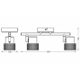 Spot LED dublu ajustabil Ledvance DECOR CORK, 2xGU10, 2x3.4W, 460 lm, lumina calda (2700K), IP20, 338x136x100mm, metal/pluta, Ne