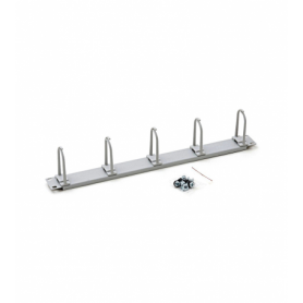 Organizator cabluri 19", 1U, 5 inele de plastic mari 40x83mm