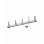 Organizator cabluri 19", 1U, 5 inele de plastic mari 40x83mm