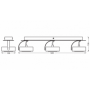 Spot LED triplu ajustabil Ledvance DECOR VENUS, 16W, 1500 lm, lumina calda (3000K), IP20, 500mm, Alb, clasa energetica F