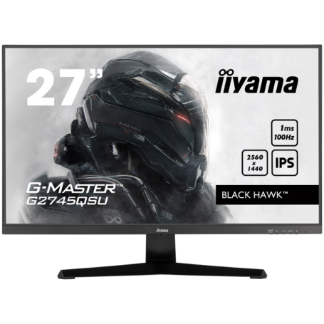 IIYAMA Monitor LED G2745QSU-B2 27" IPS 	2560 x 1440 @100Hz 300 cd/m² 1300:1 1ms HDMI DP USB Tilt