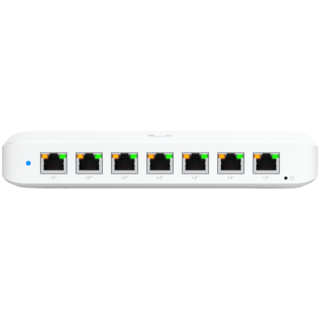 Ubiquiti USW-Ultra-210W-EU compact, Layer 2, 8-port GbE PoE switch with versatile mounting options, 7x GbE PoE+ output ports, Gb
