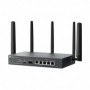 "Omada 4G+ Cat6 AX3000 Gigabit VPN Router PORT: 1× Gigabit SFP WAN/LAN Port, 1× Gigabit RJ45 WAN Port, 4× Gigabit WAN/LAN RJ45 P