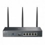 "Omada AX3000 Wi-Fi 6 Gigabit VPN Router PORT: 1× Gigabit SFP WAN/LAN Port, 1× Gigabit RJ45 WAN Port, 4× Gigabit WAN/LAN RJ45 Po