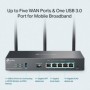 "Omada AX3000 Wi-Fi 6 Gigabit VPN Router PORT: 1× Gigabit SFP WAN/LAN Port, 1× Gigabit RJ45 WAN Port, 4× Gigabit WAN/LAN RJ45 Po