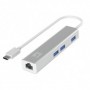 LevelOne USB-0504 Gigabit USB-C Network Adapter with USB Hub, 110 x 23.5 x 16.5 mm