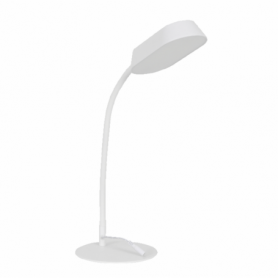 Lampa LED birou Ledvance PANAN DISK METAL, 10W , 750 lm, lumina alba (3000K - 6500K), dimabila, port USB, brat ajustabil, Alb