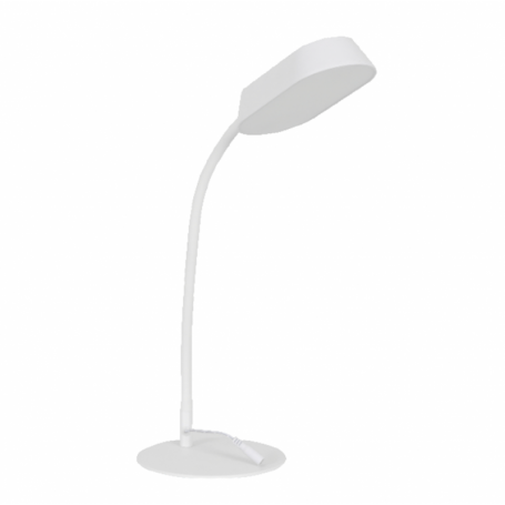 Lampa LED birou Ledvance PANAN DISK METAL, 10W , 750 lm, lumina alba (3000K - 6500K), dimabila, port USB, brat ajustabil, Alb
