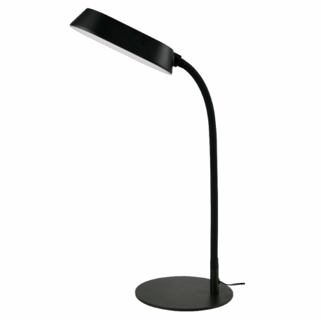 Lampa LED birou Ledvance PANAN DISK METAL, 10W , 750 lm, lumina alba (3000K - 6500K), dimabila, port USB, brat ajustabil, Negru