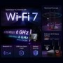 BE9300 Tri-Band Wi-Fi 7 Bluetooth PCI Express Adapter SPEED: 5760 Mbps at 6 GHz + 2880 Mbps at 5 GHz + 688 Mbps at 2.4 GHz SPEC: