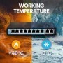 Extralink CERES  PoE Switch  8x 100Mb/s PoE/PoE+ 2x RJ45 Uplink 100Mb/s 96W