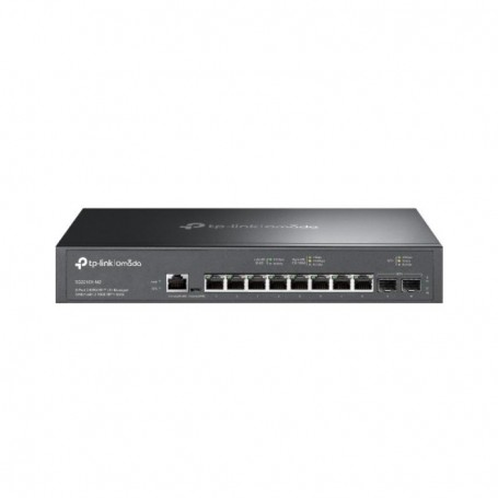 Switch TP-Link SG3210X-M2, 8 x porturi RJ 45, 2 x SFP+, viteza LAN 100/1000/2500 MBps, Layer L2+, capacitate 80 Gbps, dimensiuni