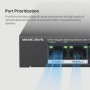 Mercusys Desktop switch 8 porturi Gigabit, MS108GP, 7 porturi POE (1-7) , buget POE: 65 W, Standarde si protocoale: IEEE 802.3x 