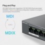 Mercusys Desktop switch 8 porturi Gigabit, MS108GP, 7 porturi POE (1-7) , buget POE: 65 W, Standarde si protocoale: IEEE 802.3x 