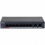 Dahua 10 Port Cloud managed POE switch CS4010-8ET-110, Interfata: Port 1-8: 8 × RJ-45 10/100 Mbps (PoE) Port 9-10: 2 × RJ-45 10/