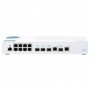 Switch QNAP M408-2C Marvell 98DX3236, 8 porturi 1Gbps, 2 porturi combo 10G SFP+/NBASE-T, 2 porturi 10G SFP+, desktop, web-manage
