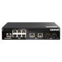 Switch QNAP M2106R CPU Marvell 98DX2528, 6 porturi 2.5Gbps, 2 porturi 10Gbps SFP+, 2 porturi 10GbE RJ45, rackabil, web-managed, 
