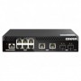 Switch QNAP M2106R CPU Marvell 98DX2528, 6 porturi 2.5Gbps, 2 porturi 10Gbps SFP+, 2 porturi 10GbE RJ45, rackabil, web-managed, 