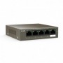 Tenda switch TEF1105P-4-38W, 5-Port 10/100Mbps, 4-porturi POE, Standarde de retea:  IEEE 802.3、 IEEE 802.3u、IEEE 802.3x、 IEEE 80