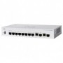 Switch  CISCO CBS350-8S-E-2G, 8 PORTURI 10/100/1000, 2 x SFP, Buffer: 1.5 Mb, Flash 256Mb, CPU: 800 MHz ARM , DRAM: 512 MB Dimen