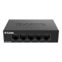 D-Link Switch DGS-105GL, 5 porturi Gigabit, Capacity 10Gbps, desktop, faramanagement, metal, negru, fara ventilator, D-Link Gree