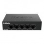 D-Link Switch DGS-105GL, 5 porturi Gigabit, Capacity 10Gbps, desktop, faramanagement, metal, negru, fara ventilator, D-Link Gree