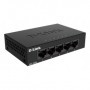 D-Link Switch DGS-105GL, 5 porturi Gigabit, Capacity 10Gbps, desktop, faramanagement, metal, negru, fara ventilator, D-Link Gree