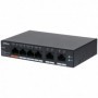 DAHUA 6 port Managed Desktop switch, CS4006-4ET-60, Interfata: Port 1-4: 4 × RJ-45 10/100 Mbps (PoE) Port 5-6: 2 × RJ-45 10/100/