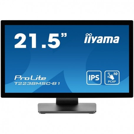 IIYAMA Monitor LED T2238MSC-B1 21.5” 10pt Optical Bonded PCAP touchscreen IPS 1920 x 1080 600 cd/m² 5ms stylus, finger, glove Op