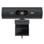 Camera web Logitech Rally BRIO 500 Graphite, rezolutie senzor 4MP, rezolutie foto 1920 x 1080 pixeli, interfata USB-C, microfon,