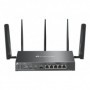 Omada 4G+ Cat6 AX3000 Gigabit VPN Gateway with 4-Port PoE+ PORT: 1× Gigabit SFP WAN/LAN Port, 1× Gigabit RJ45 WAN Port, 4× Gigab
