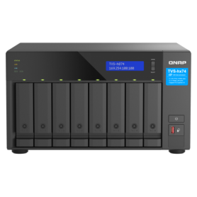 NAS QNAP H874 8-Bay, CPU Intel® Core™ i7 12-core 20-thread Processor, RAM 32GB (2x 16GB) DDR4 SODIMM (Max. 64GB), 8 x 2.5"/3.5" 