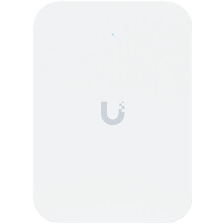 Ubiquiti UniFi U70IW Wall mounted WiFi 7 AP with 4 spatial streams and an integreated 2.5GbE PoE switch desined for hospitality 
