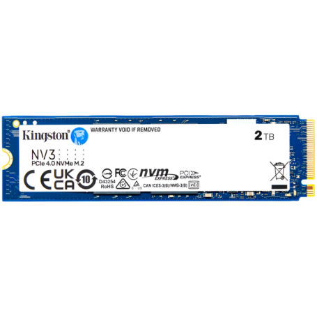 Kingston 2TB NV3 SSD M.2 2230 PCIe 4.0 NVMe, Read: 6,000/ Write: 5,000MB/s