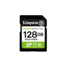 SDXC Card Kingston, 128GB, Canvas Select Plus, Clasa 10 UHS-I, R/W 100/85 MB/s, Format: exFAT
