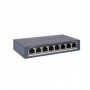 Switch Hikvision DS-3E0508-O: 8 × Gigabit RJ45 port maxim 3W, tensiune alimentare: 5VDC, 0.6A, dimensiuni: 145.00 mm × 25.60 mm 