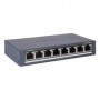 Switch Hikvision DS-3E0508-O: 8 × Gigabit RJ45 port maxim 3W, tensiune alimentare: 5VDC, 0.6A, dimensiuni: 145.00 mm × 25.60 mm 