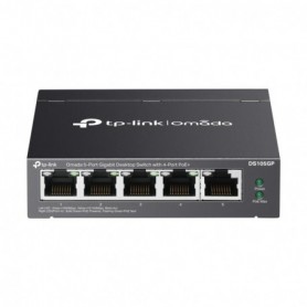 Omada 5-Port Gigabit Desktop Switch with  4-Port PoE+ PORT: 4× Gigabit PoE+ Ports, 1× Gigabit Non-PoE Port SPEC: 802.3af/at, 65 