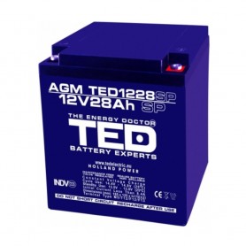 Baterii AGM VRLA BATERIE AGM TED1226M5 12V 26AH TED