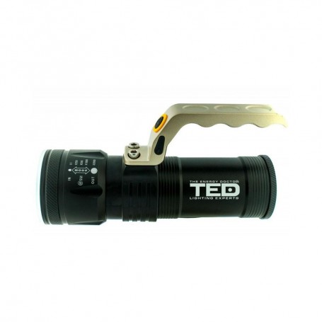 Iluminat Lanterna metalica 1 LED 10W zoom 3 acumulatori TED