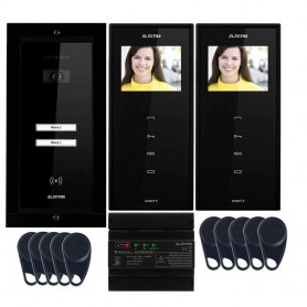 Videointerfoane Videointerfon Electra Smart+ 3.5” pentru 2 familii montaj incastrat - negru ELECTRA