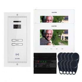 ELECTRAVideointerfon Electra Smart+ 7” pentru 2 familii montaj incastrat - alb
